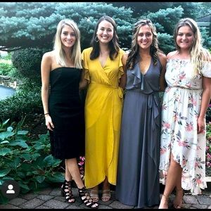 Maxi yellow wedding dress